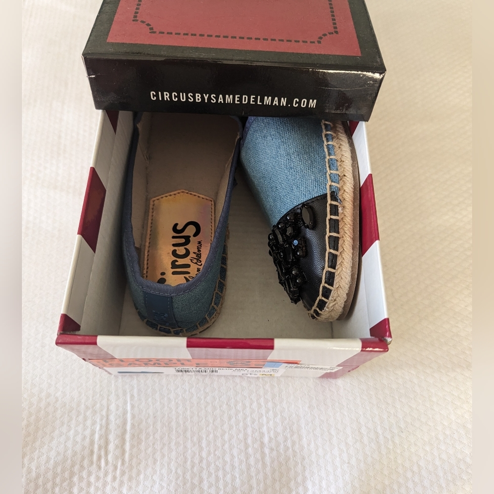 Sam Edelman Women's Circus Embellished Chambray Loretta Espadrille Size 6.5 - Picture 7 of 9